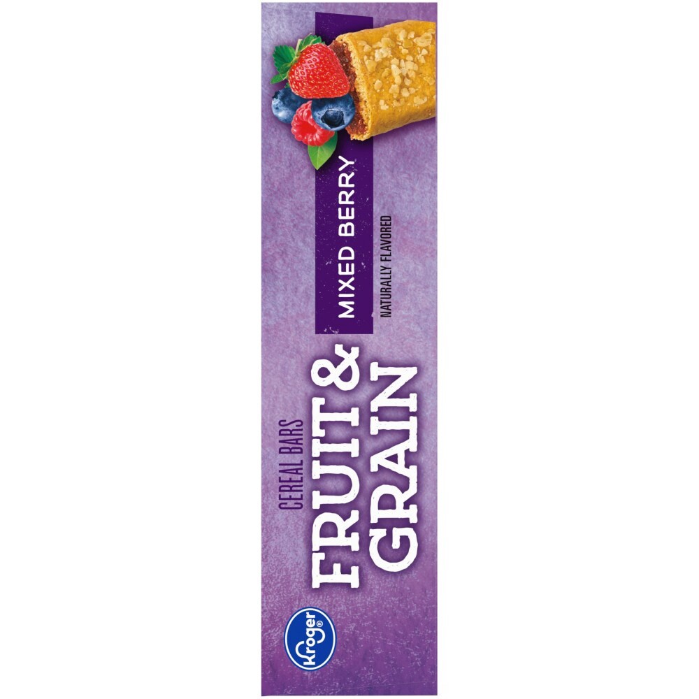 slide 3 of 4, Kroger Fruit & Grain Cereal Bars - Mixed Berry, 8 ct; 1.3 oz