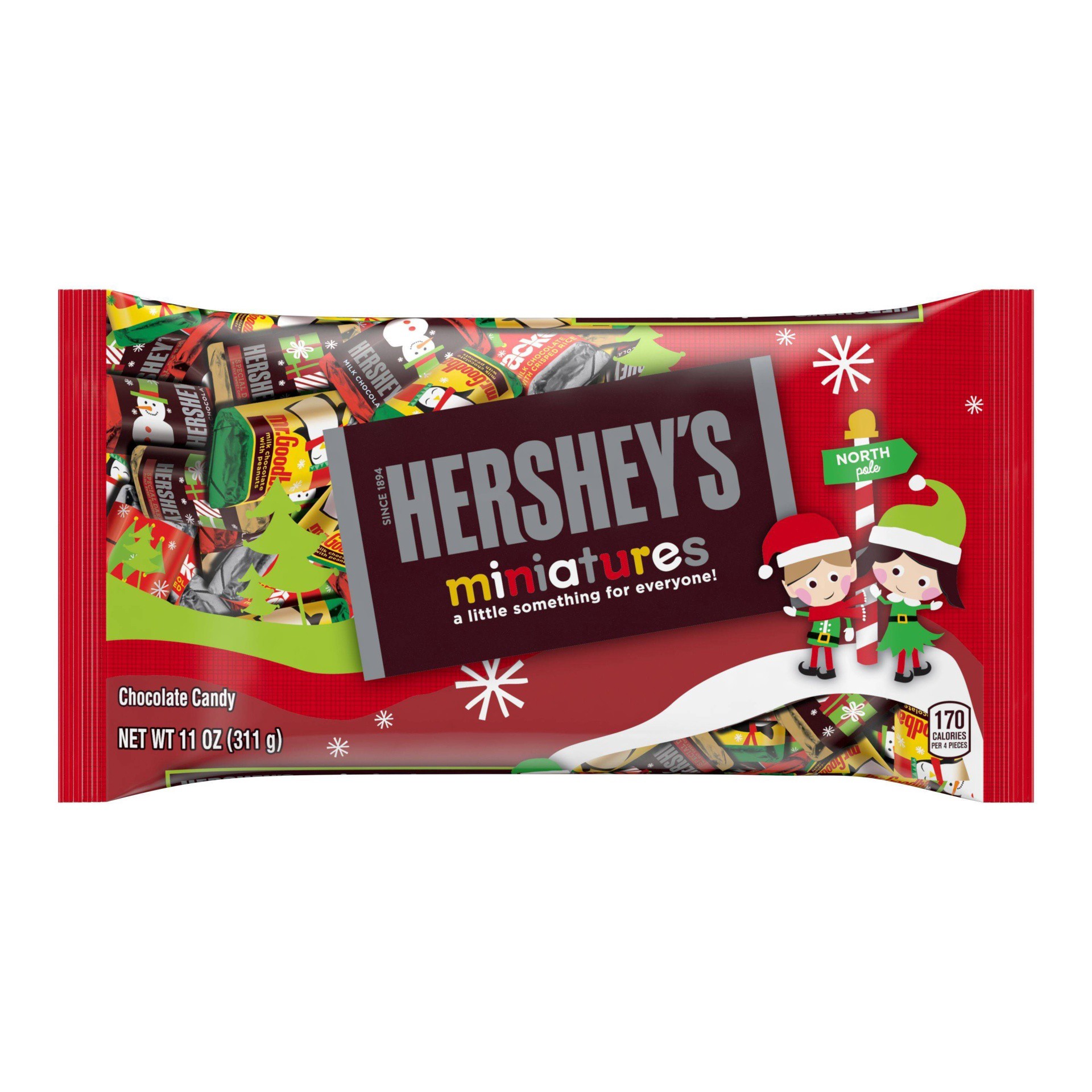 slide 1 of 5, Hershey's Holiday Miniatures Assortment, 11 oz