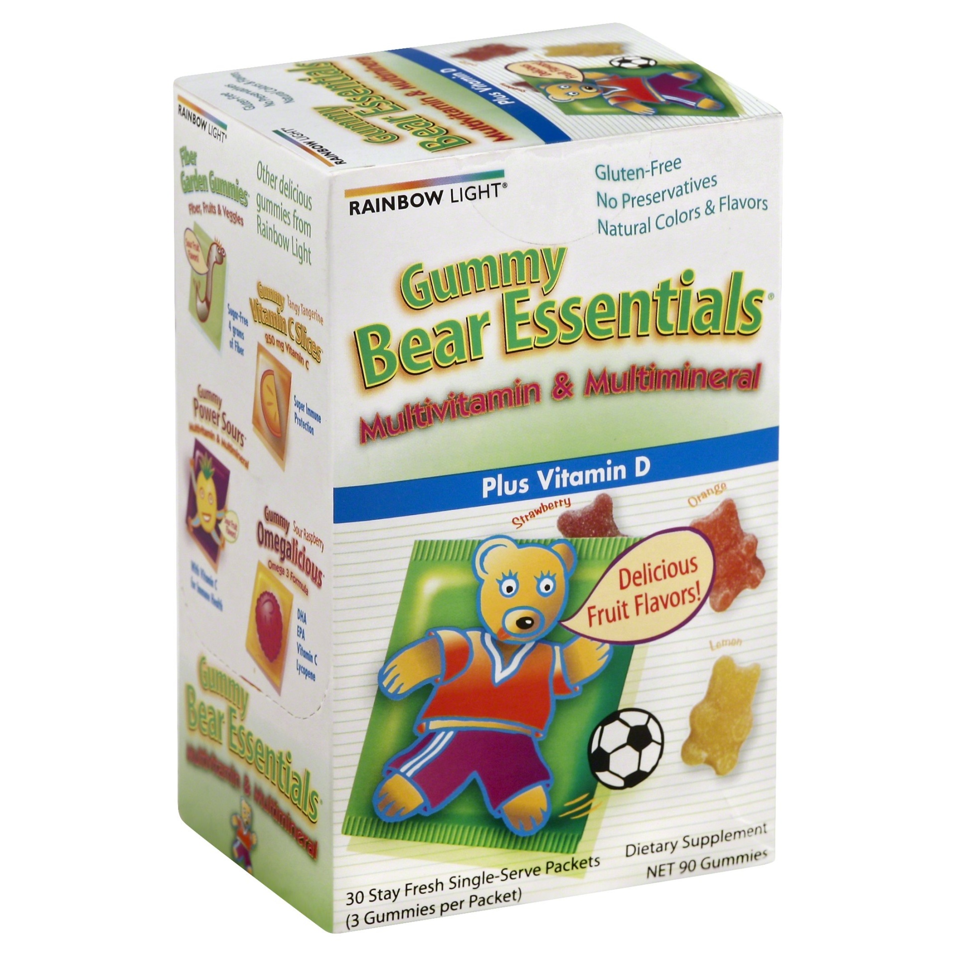 slide 1 of 1, Rainbow Light Gummy Bear Essentials Multivitamin And Multimineral Packets, 30 ct