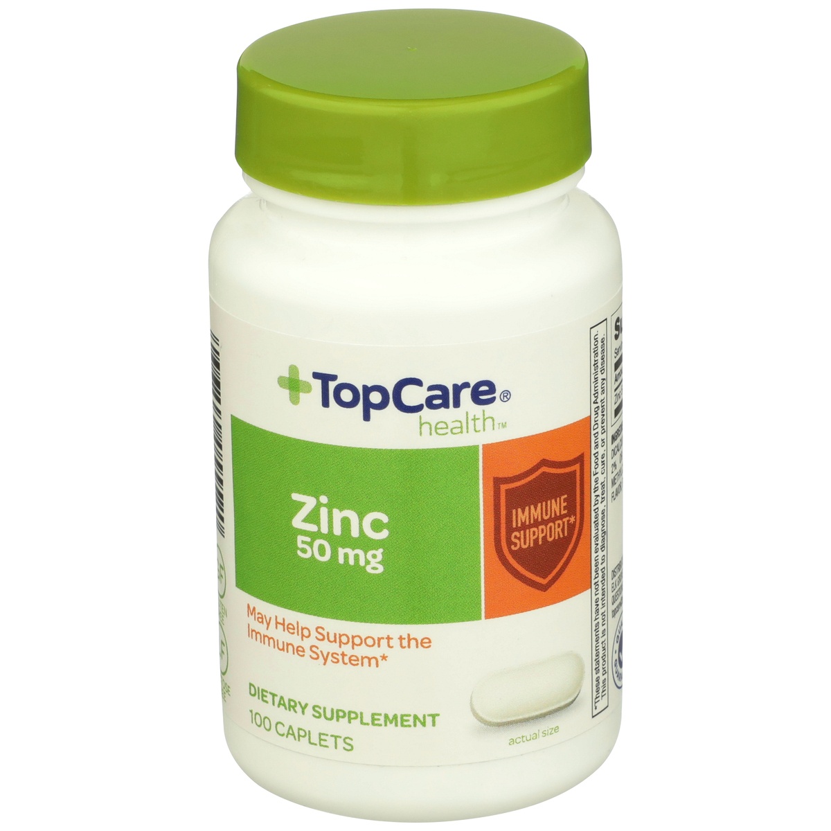 slide 1 of 1, TopCare Natural Sourced Zinc Tablets, 100 ct; 50 mg