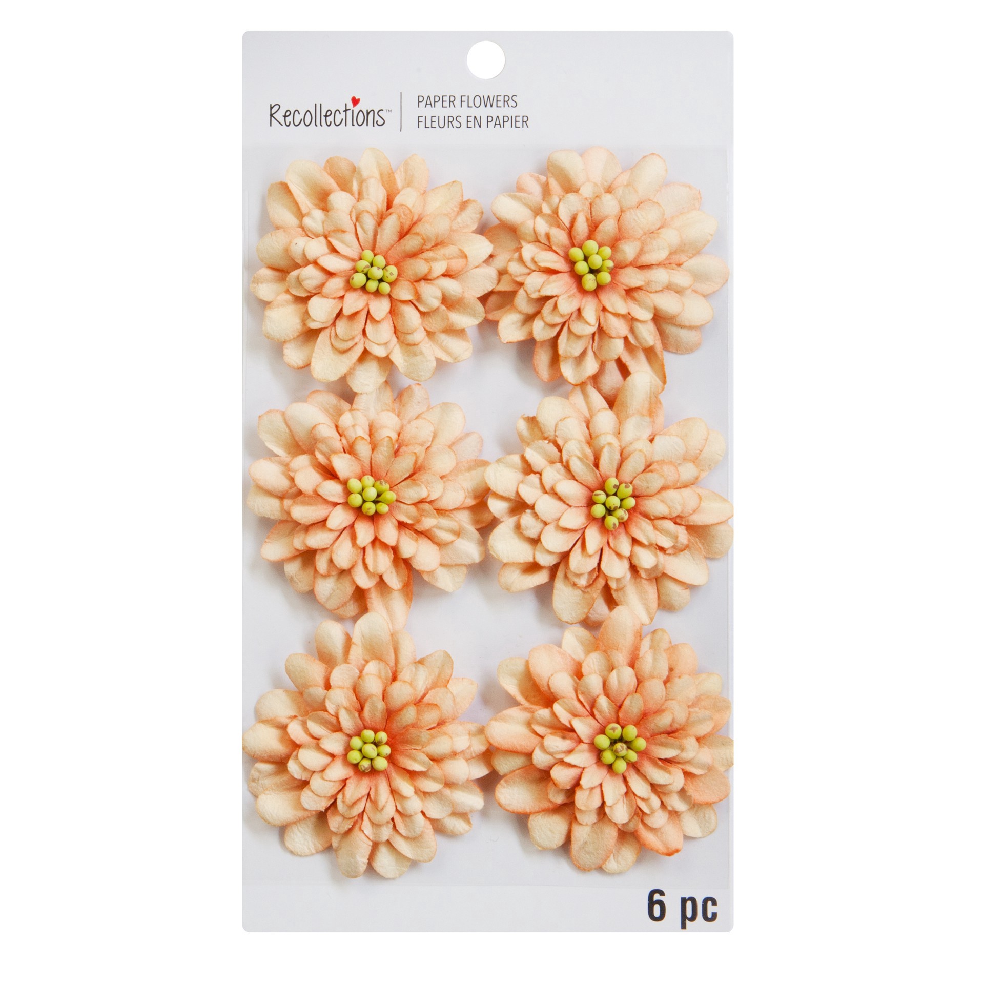 slide 2 of 3, Peach Gerbera Daisy Embellishments By Recollections, 2 in x 2 in
