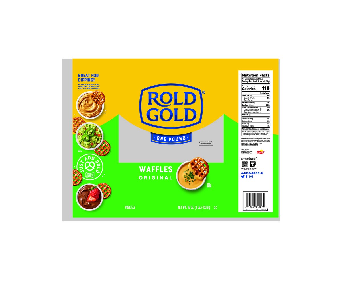 slide 9 of 9, Rold Gold Pretzels Waffles Original 16 Oz, 16 oz