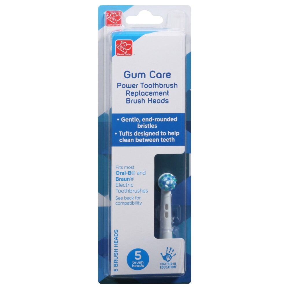 slide 2 of 2, Harris Teeter Power Toothbrush Replacement Brush Heads, 5 ct