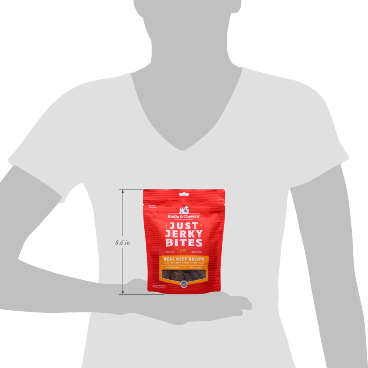 slide 2 of 15, Stella & Chewy's Just Jerky Bites High Protein Real Beef Recipe Treats for Dogs 6 oz, 6 oz