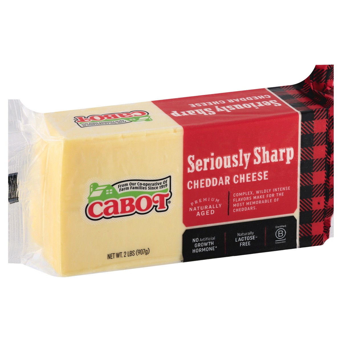 slide 7 of 10, Cabot Seriously Sharp Cheddar Cheese, 2lb, 2 lb