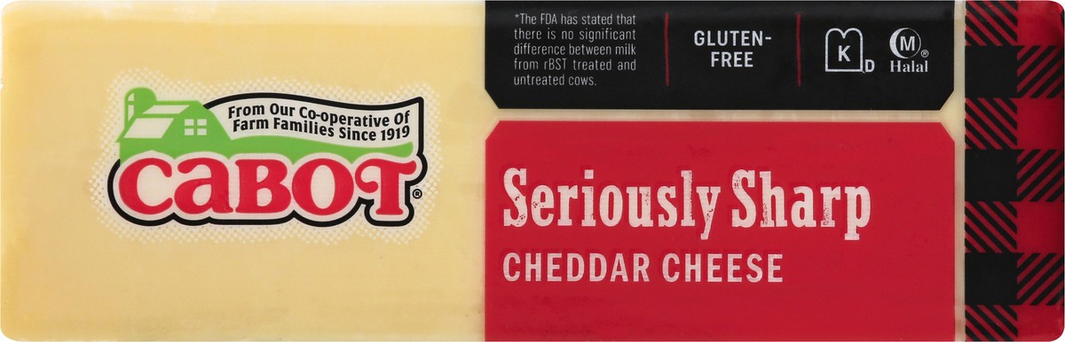 slide 2 of 10, Cabot Seriously Sharp Cheddar Cheese, 2lb, 2 lb