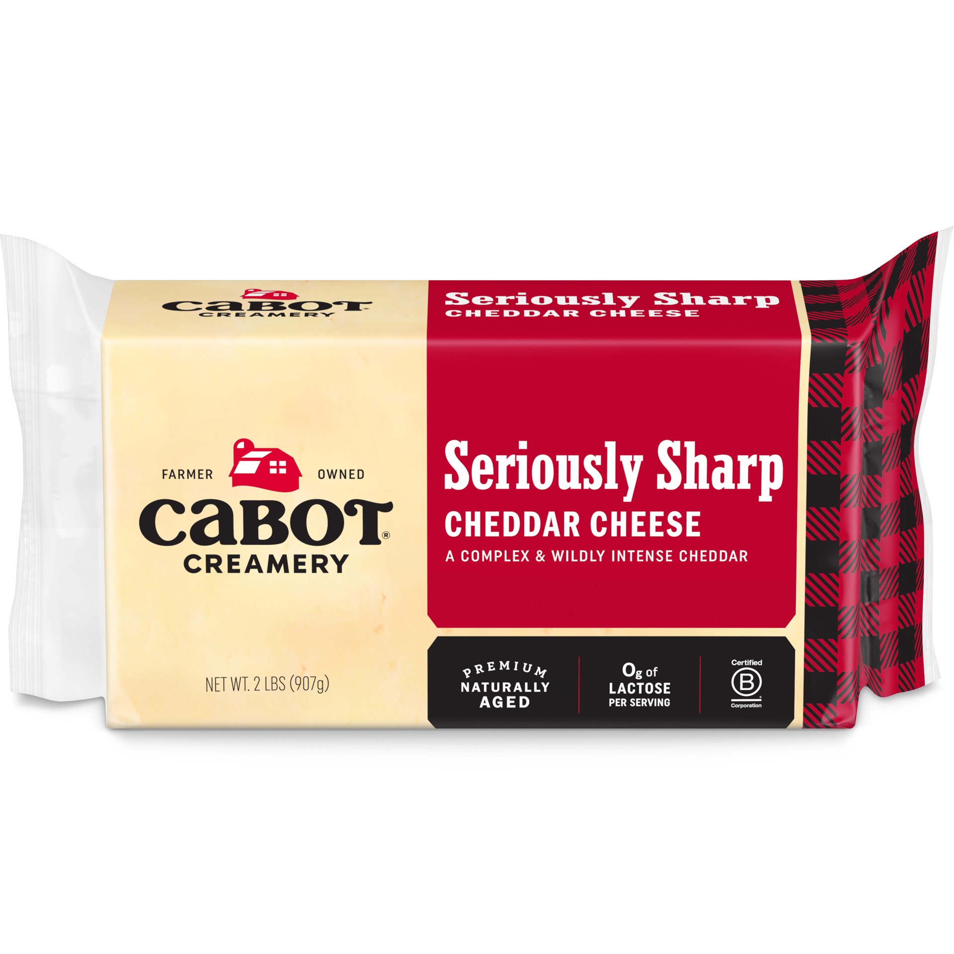 slide 1 of 10, Cabot Creamery Seriously Sharp Cheddar Cheese 8 oz (Refridgerated Vacuum Pack), 2 lb