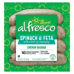 Al Fresco Spinach Feta Fully Cooked Chicken Sausage