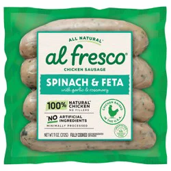 Al Fresco Spinach Feta Fully Cooked Chicken Sausage