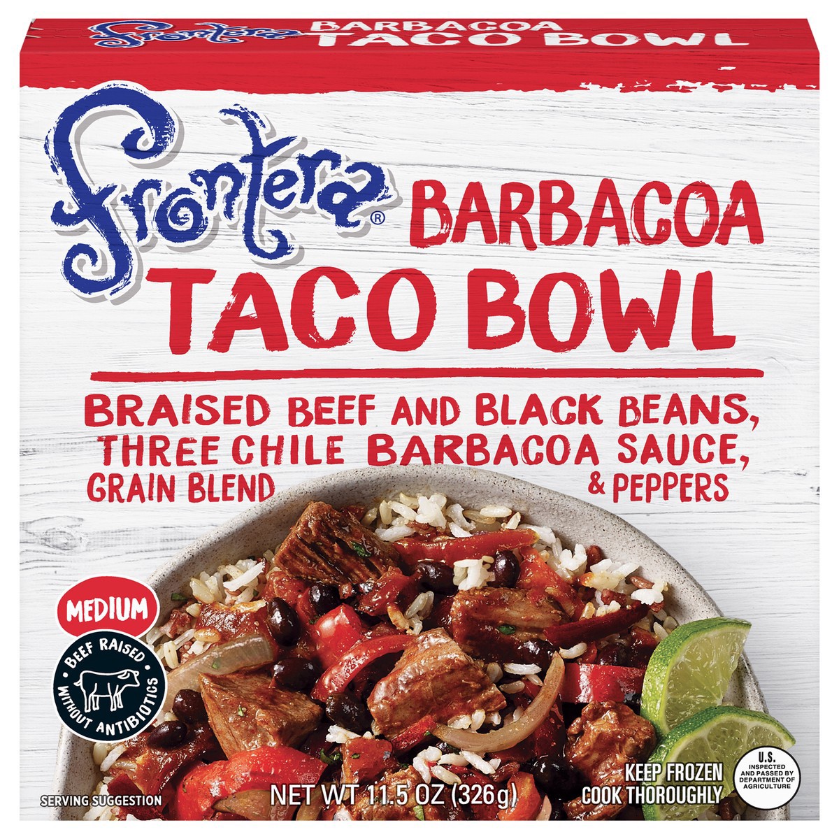 slide 3 of 12, Frontera Medium Barbacoa Taco Bowl 11.5 oz, 11.5 oz