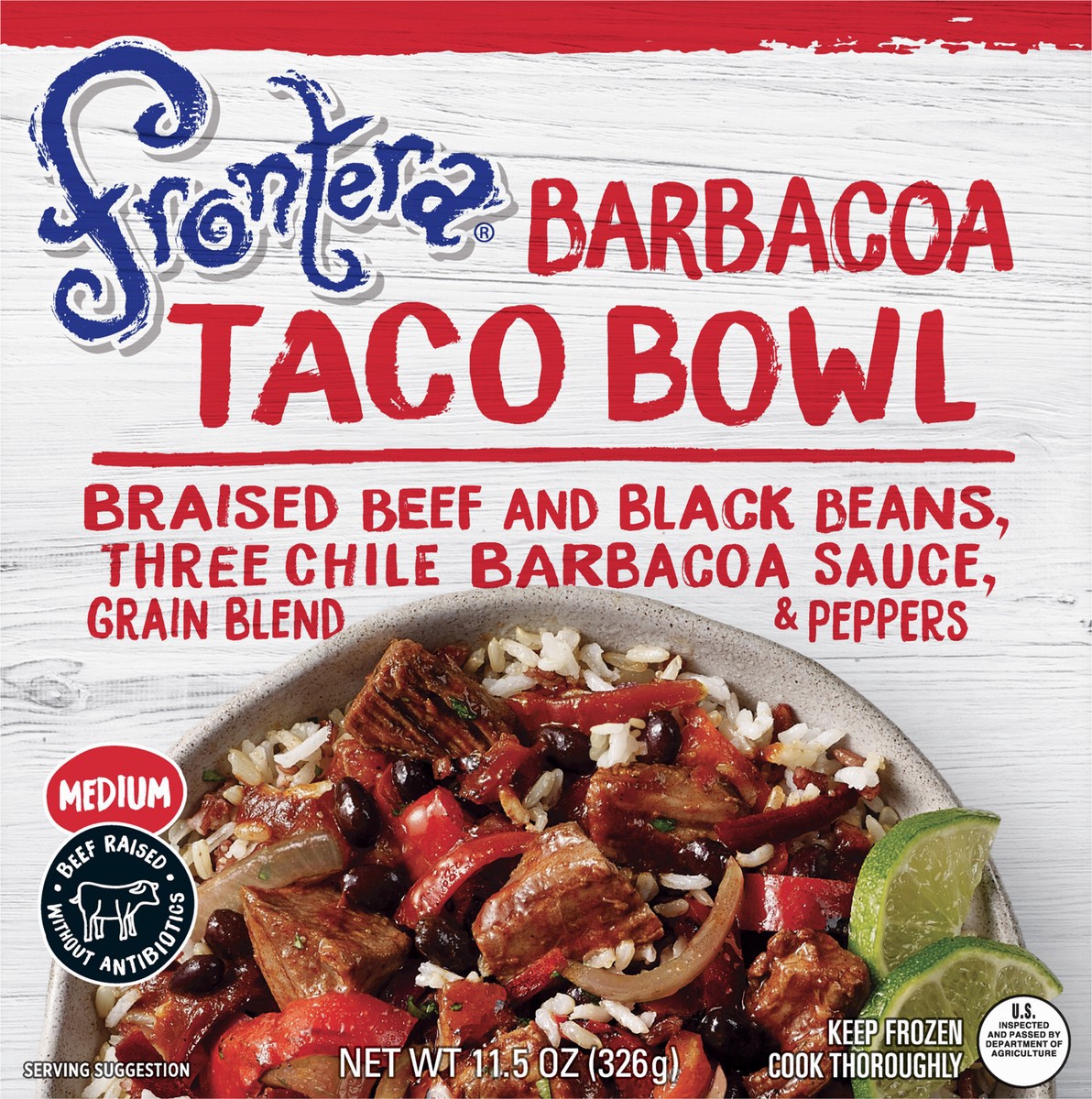 slide 8 of 12, Frontera Medium Barbacoa Taco Bowl 11.5 oz, 11.5 oz