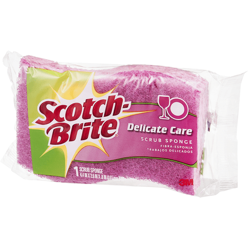 slide 3 of 8, Scotch Brite Delicate Care Scrub Sponge, 1 ct