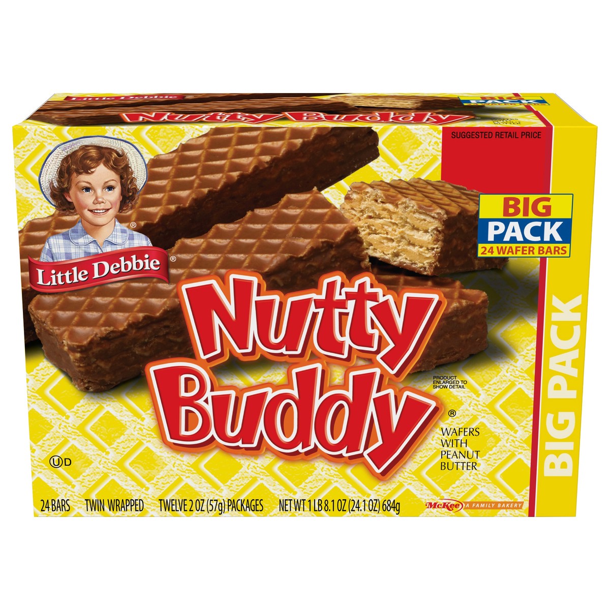 slide 1 of 33, Little Debbie Nutty Buddy Big Pack, 12 ct; 2.1 oz