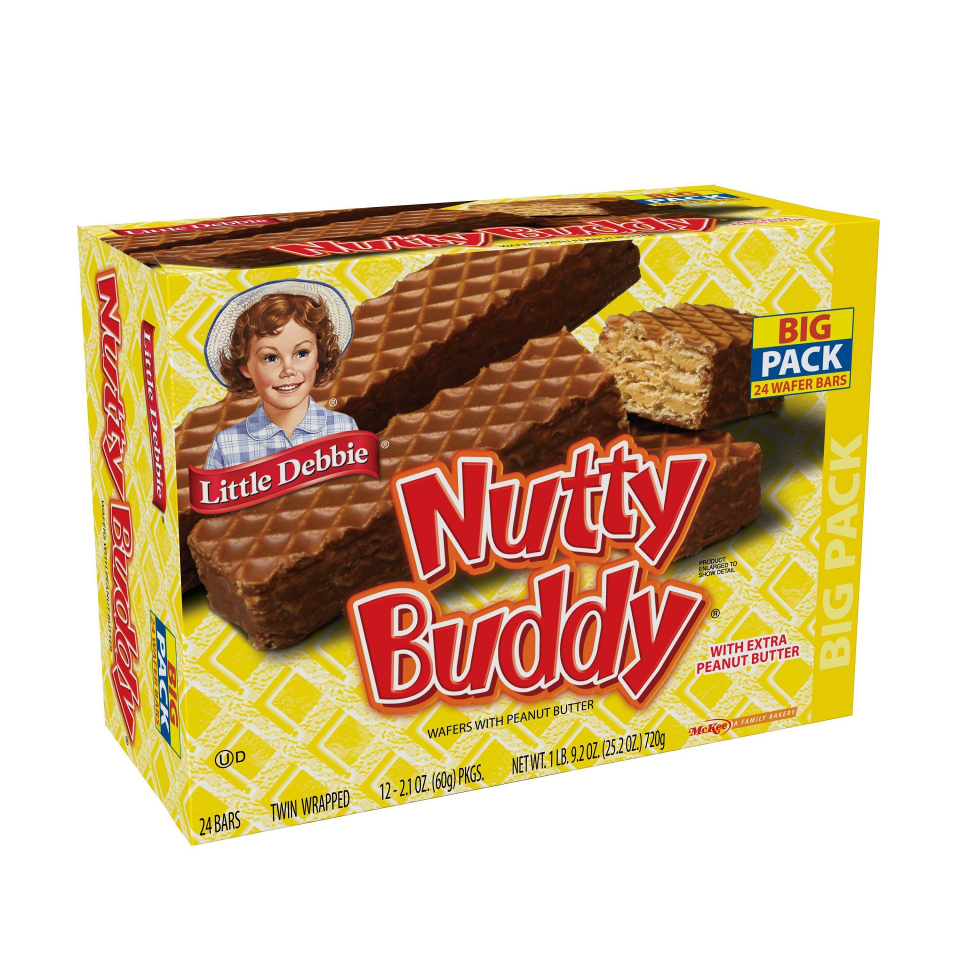 slide 1 of 7, Little Debbie Nutty Buddy Big Pack, 12 ct; 2.1 oz