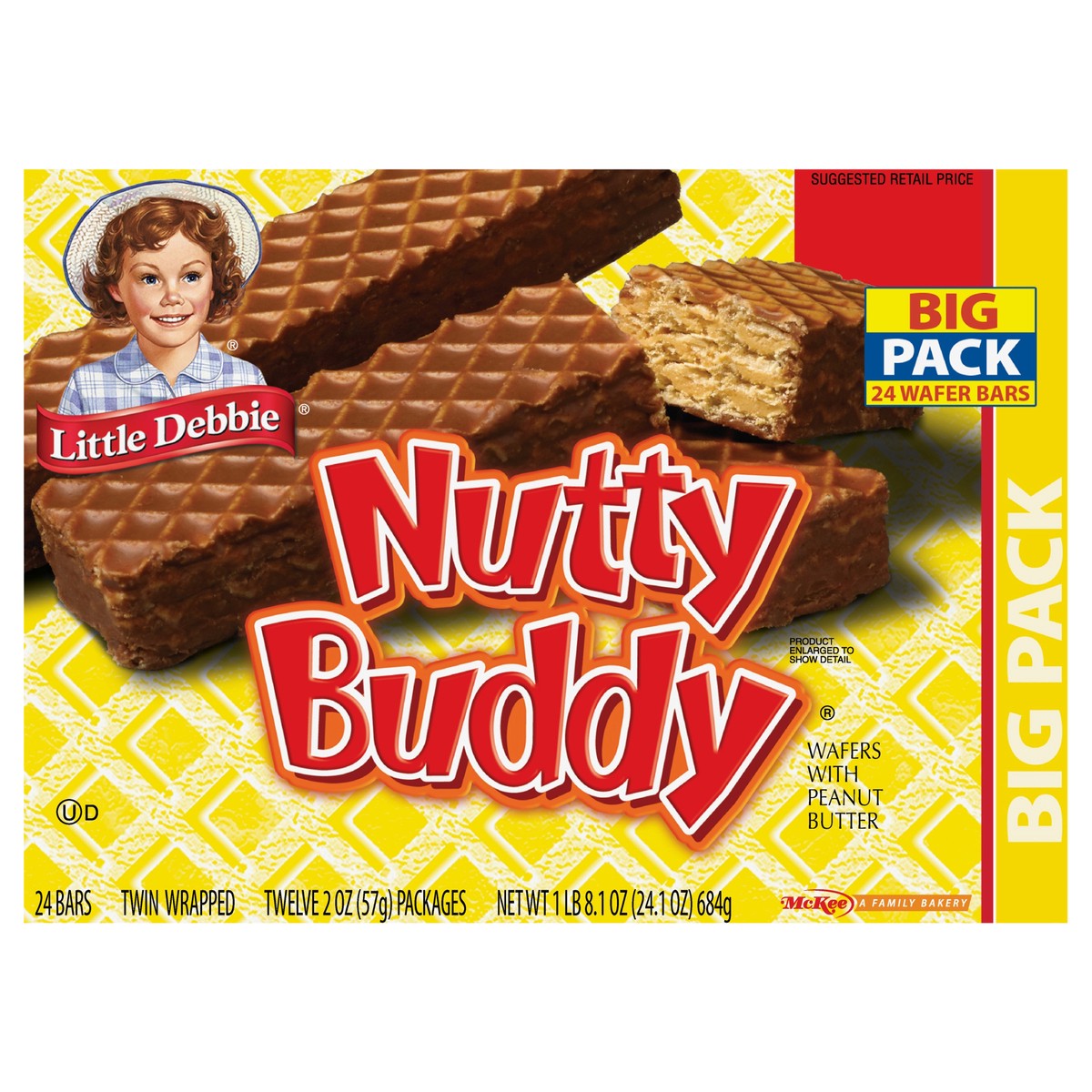 slide 1 of 33, Little Debbie Nutty Buddy Big Pack, 24 ct