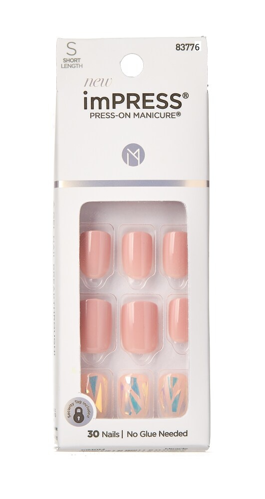 slide 1 of 1, Kiss Impress Fine Lines False Nail Kit, 1 ct