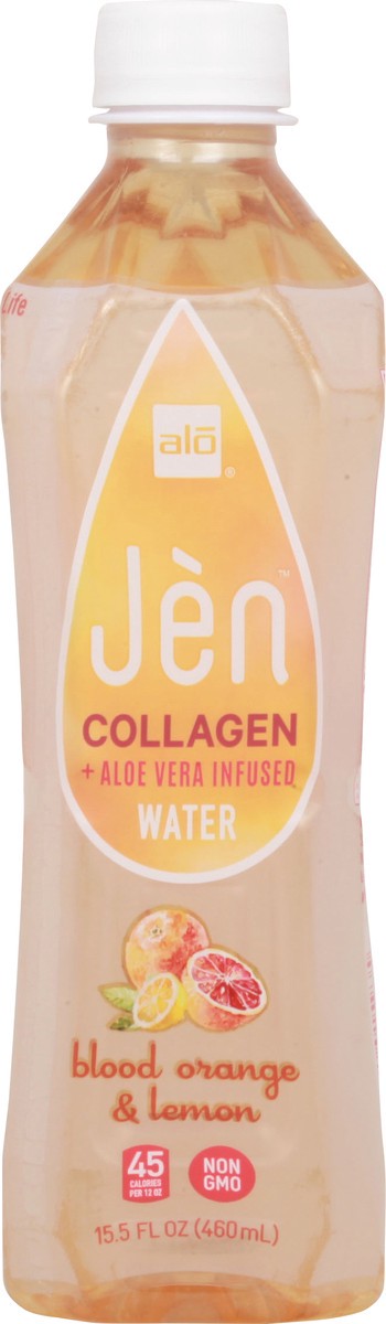 slide 5 of 13, Alo Jen Blood Orange & Lemon Collagen + Aloe Vera Infused Water, 15.5 oz