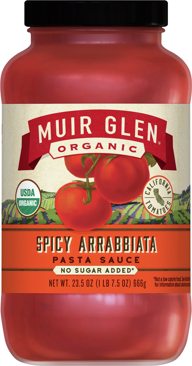 slide 8 of 9, Muir Glen Spicy Arrabbiata Pasta Sauce, No Sugar Added, 23.5 oz., 23.50 oz