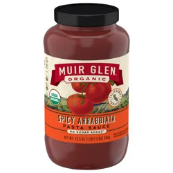 Muir Glen Spicy Arrabbiata Pasta Sauce, No Sugar Added, 23.5 oz.