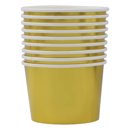 slide 1 of 2, 8oz. Gold Snack Cups, 10ct. By Celebrate It, 10 ct