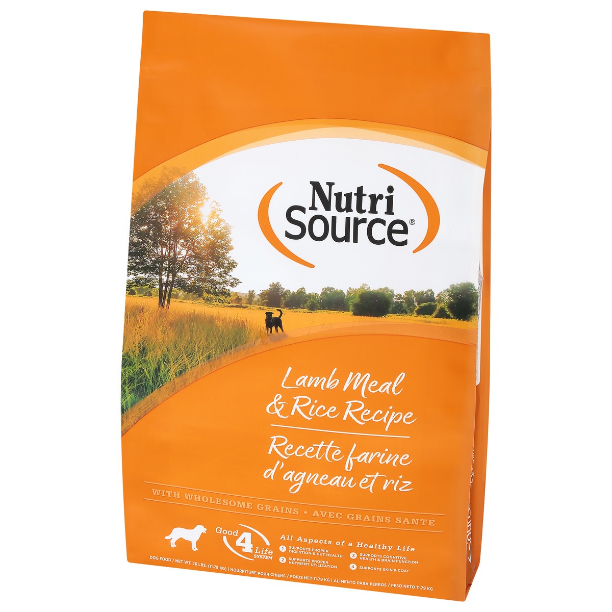 slide 3 of 4, NutriSource For All Life Stages Lamb Meal & Rice Recipe Dog Food 26 lb, 26 lb