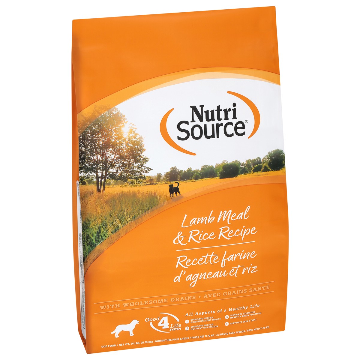 slide 2 of 4, NutriSource For All Life Stages Lamb Meal & Rice Recipe Dog Food 26 lb, 26 lb
