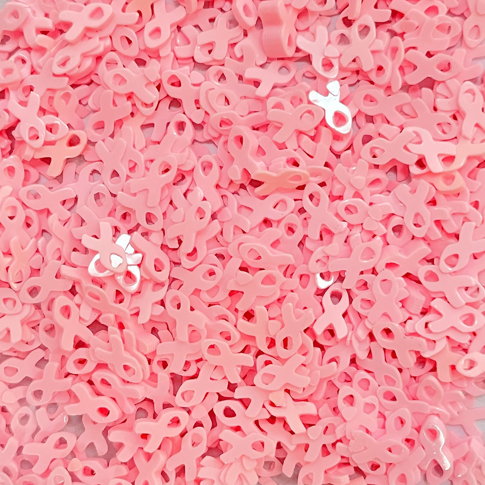 slide 2 of 2, Specialty Polyester Glitter Breast Cancer Ribbon Shapes By Recollections, 1.06 oz