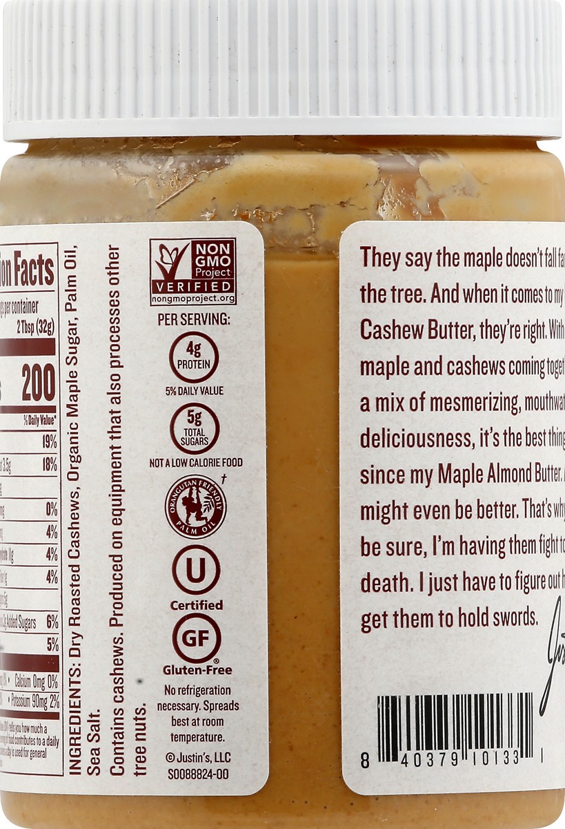 slide 9 of 11, Justin's Maple Cashew Butter 12.0 oz, 12 oz