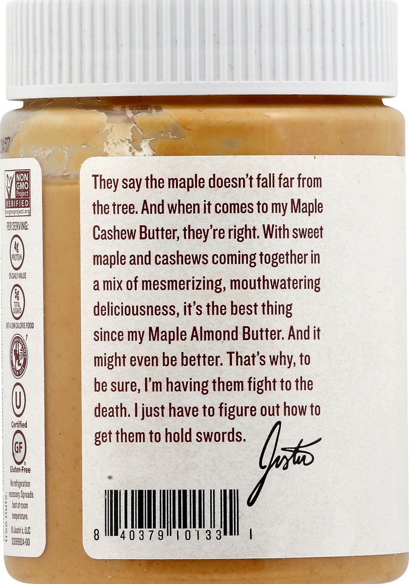 slide 11 of 11, Justin's Maple Cashew Butter 12.0 oz, 12 oz