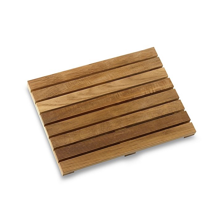 slide 1 of 1, Conair Home Teak Wood Shower Mat, 1 ct