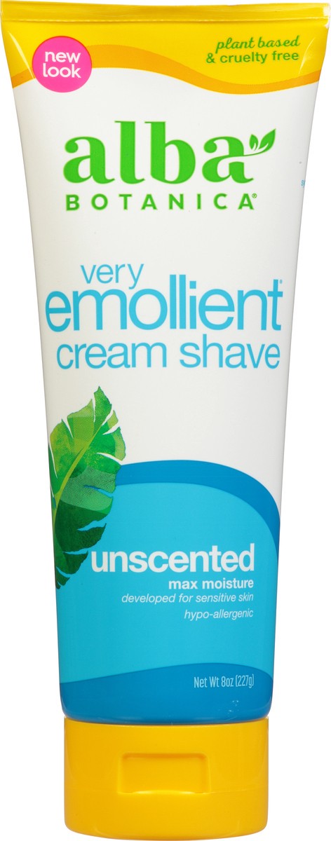 slide 4 of 8, Alba Botanica Cream Shave, Unscented, 8 Ounce, 8 oz