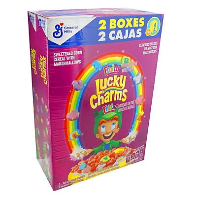 slide 1 of 1, General Mills Fruity Lucky Charms 2 pk, 21.8 oz
