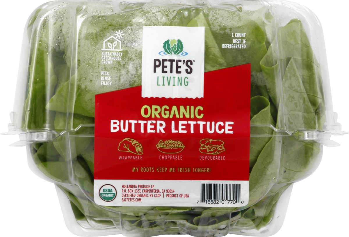 slide 4 of 11, Pete's Living Organic Butter Lettuce 1 ea, 1 ct