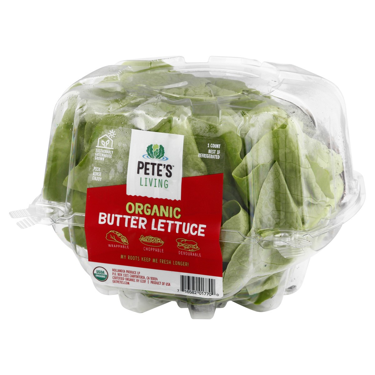 slide 3 of 11, Pete's Living Organic Butter Lettuce 1 ea, 1 ct