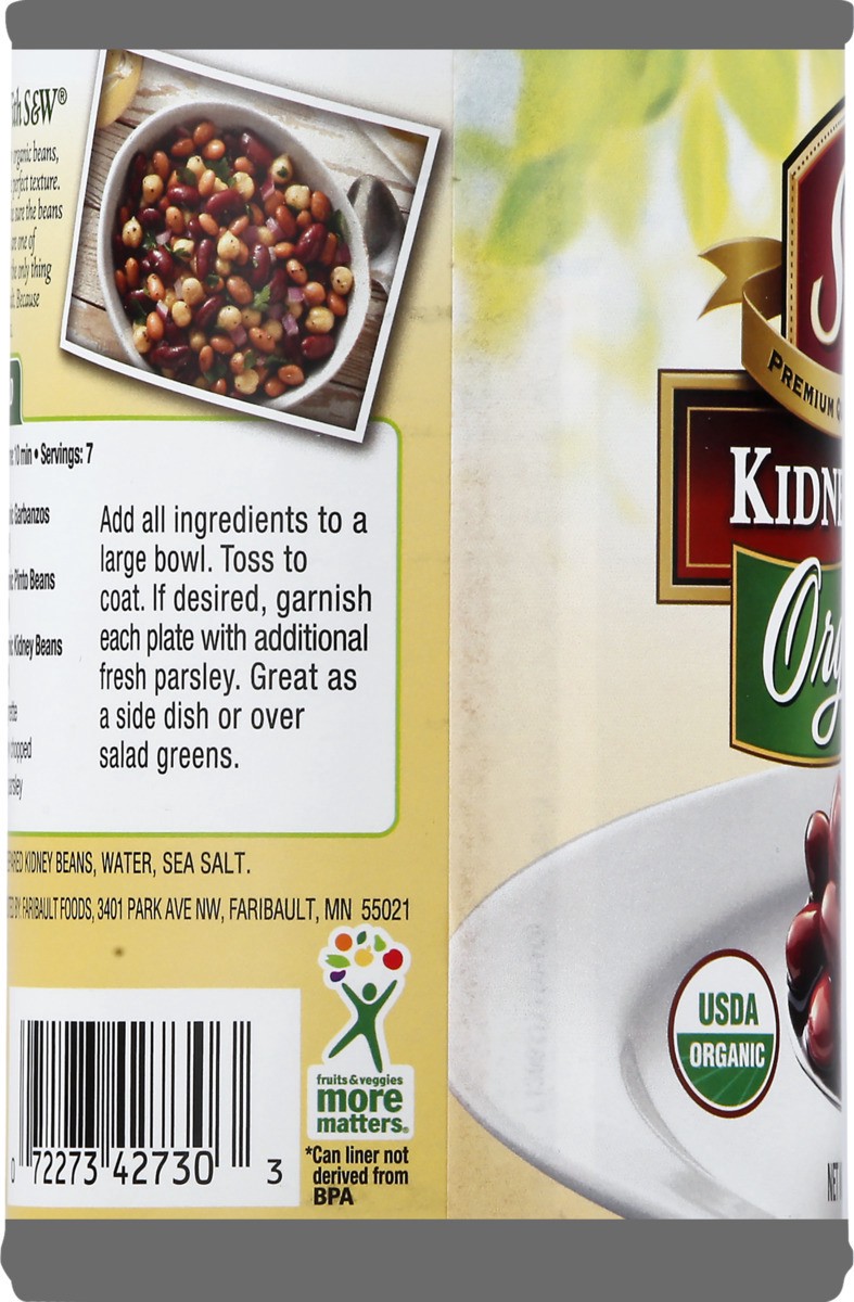 slide 4 of 11, S&W Organic Kidney Beans 15.5 oz, 