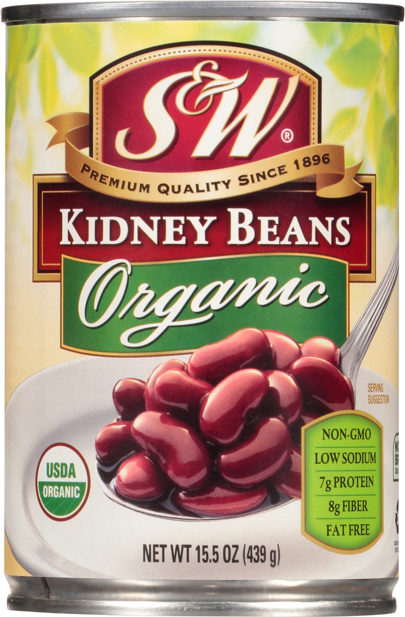 slide 9 of 11, S&W Organic Kidney Beans, 15 oz