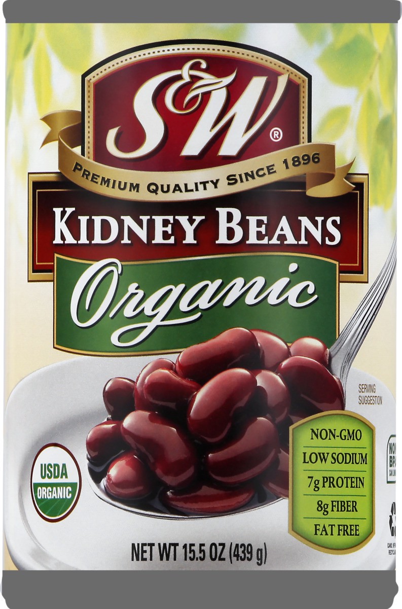 slide 9 of 11, S&W Organic Kidney Beans 15.5 oz, 