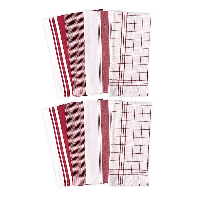 slide 1 of 2, Artisanal Kitchen Supply All Purpose Kitchen Towels - Red, 8 ct