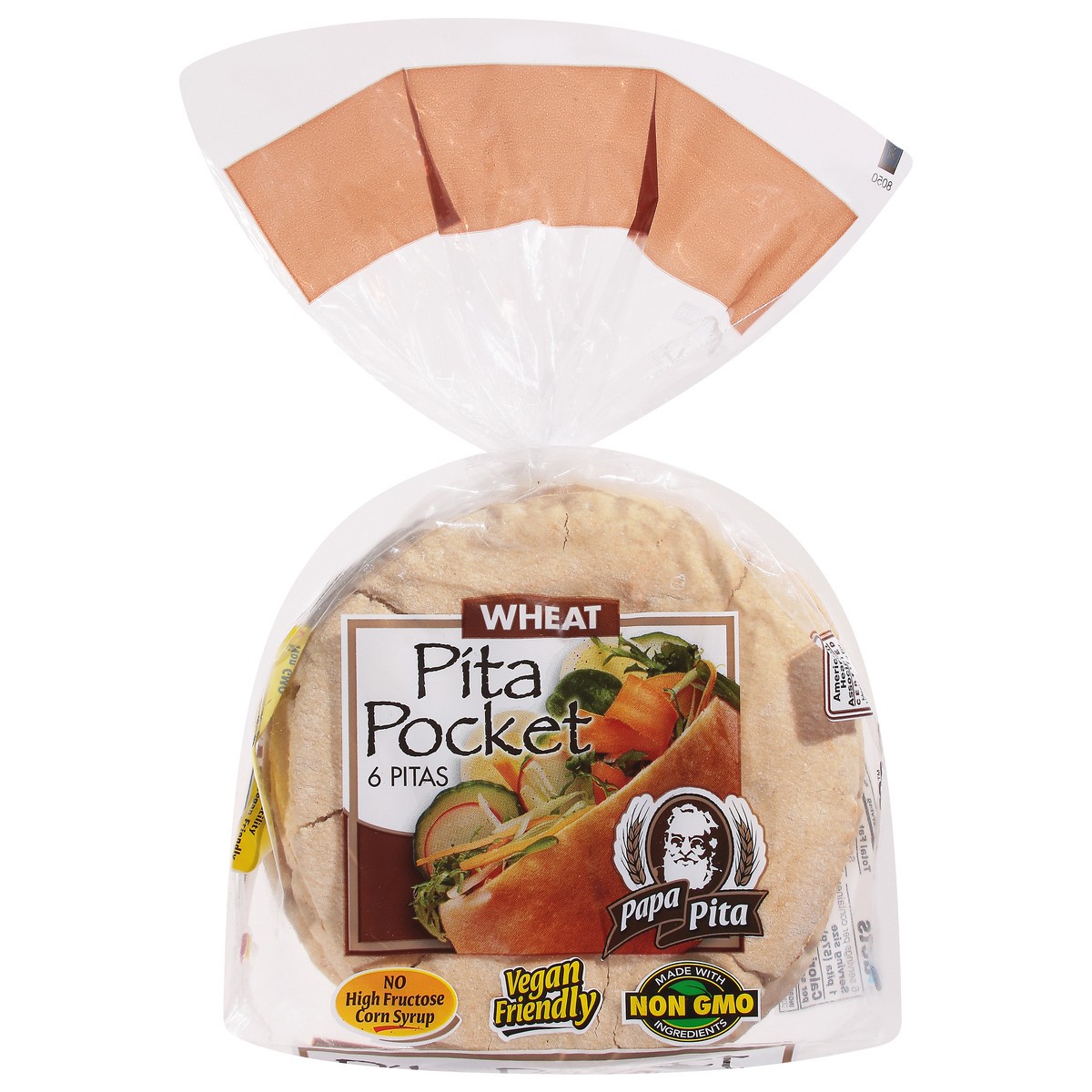 slide 3 of 13, Papa Pita Wheat Pita Pocket 6 ea, 6 ct
