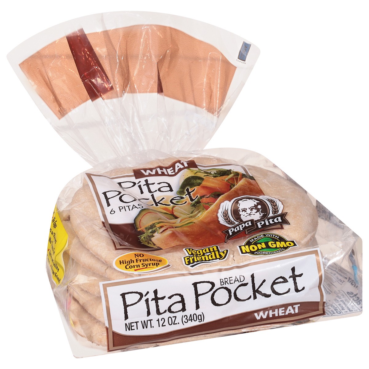 slide 12 of 13, Papa Pita Wheat Pita Pocket 6 ea, 6 ct