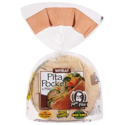 Papa Pita Wheat Pita Pocket 6 ea