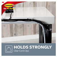 slide 7 of 25, 3M Command Clear Damage Free Round Cord Clips, 10 ct