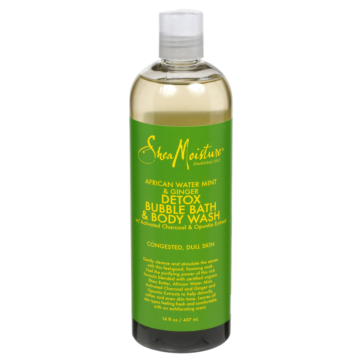 slide 1 of 2, SheaMoisture African Water Mint & Ginger Detox Bubble Bath and Body Wash, 16 oz