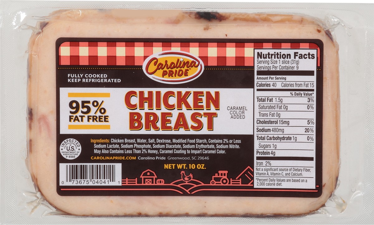 slide 3 of 13, Carolina Pride Chicken Breast 10 oz, 1 ct