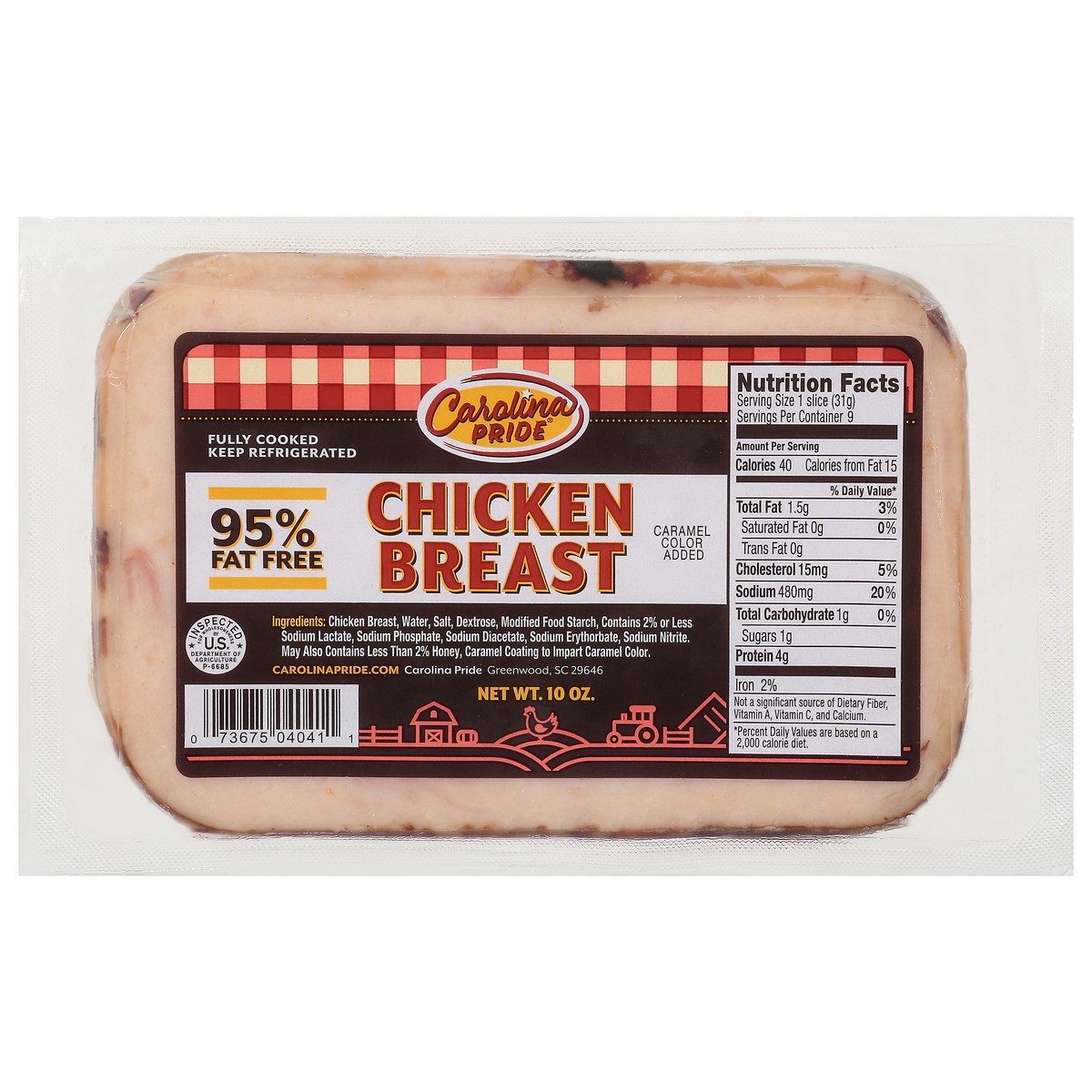 slide 4 of 13, Carolina Pride Chicken Breast 10 oz, 1 ct