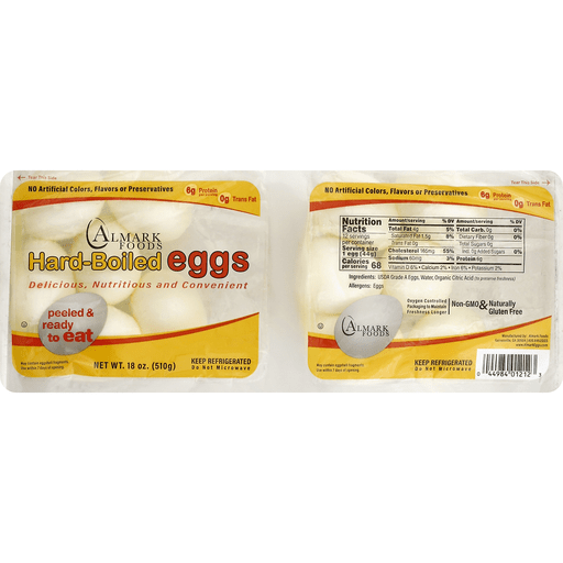 slide 2 of 3, Almark Eggs, Hard-Boiled, 18 oz