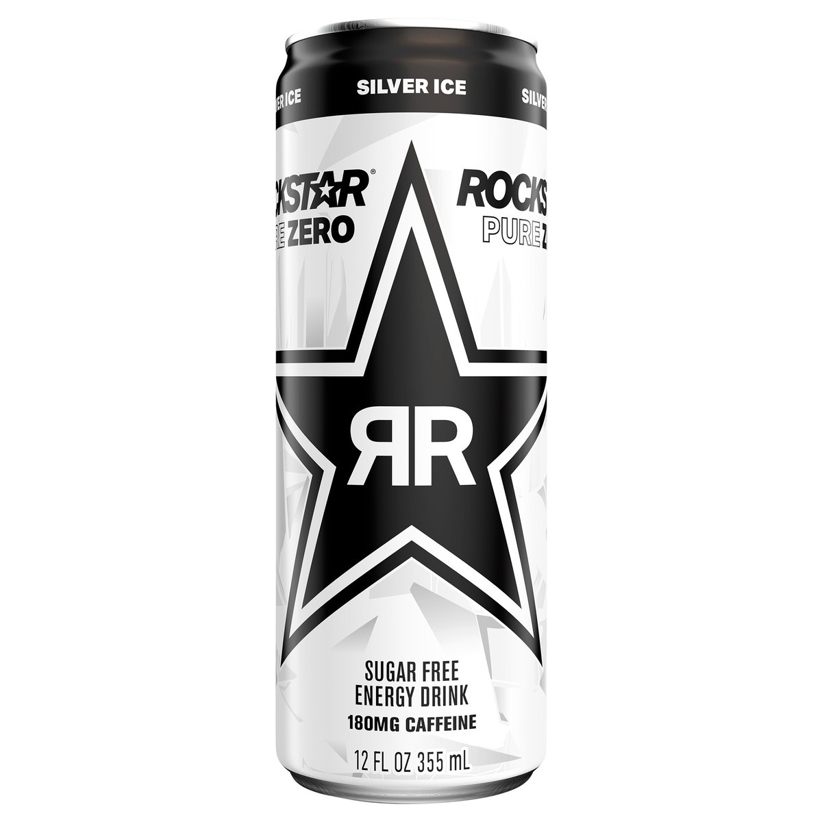 slide 1 of 7, Rockstar Pure Zero Sugar Free Energy Drink Silver Ice Grapefruit 12 Fl Oz Can, 12 fl oz