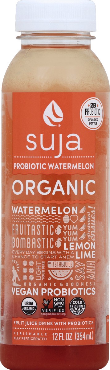 slide 4 of 4, Suja Organic Watermelon Fruit Juice - 12 fl oz, 12 fl oz