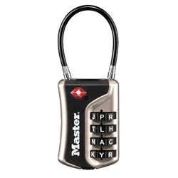 Master Lock 1.375 In Tsa-Luggage Lock With Flex Shackle Numeric Comb