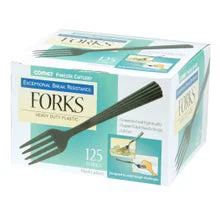 Finesse Black Plastic Forks